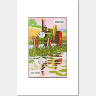 Trevor the Traction Engine Vintage Card Posters and Art